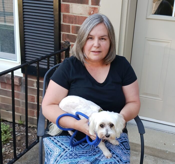 Photo of Alma Kuhlemann and her dog